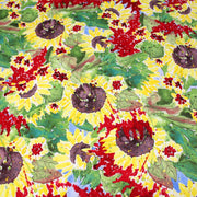 Tissu popeline coton fleurs & feuilles aux couleurs de l'automne - tissuspipi.com