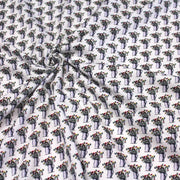 Tissu popeline de coton aux fleurs en pot, fond blanc - tissuspipi.com