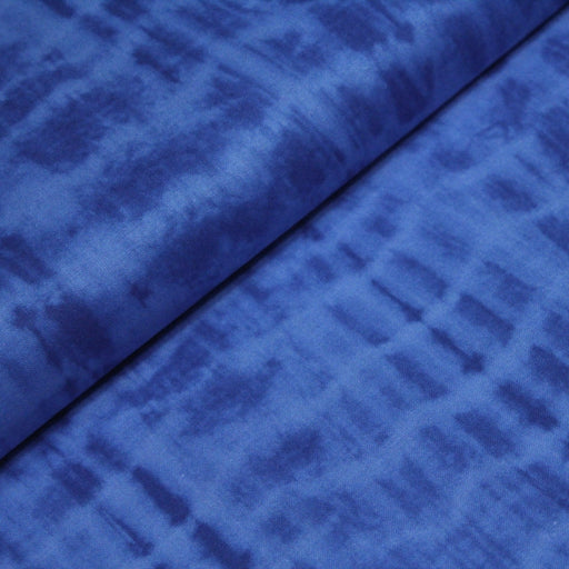 Tissu de coton tie & dye bleu roi - tissuspipi.com