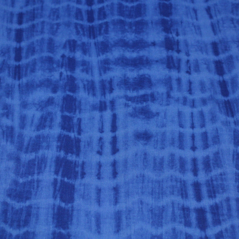 Tissu de coton tie & dye bleu roi - tissuspipi.com