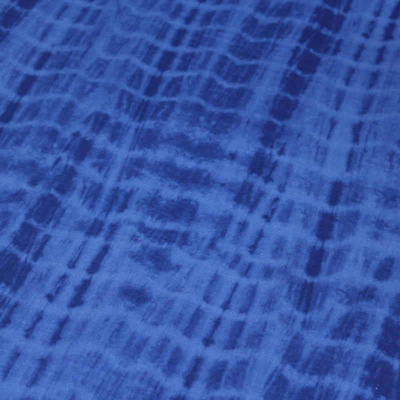 Tissu de coton tie & dye bleu roi - tissuspipi.com