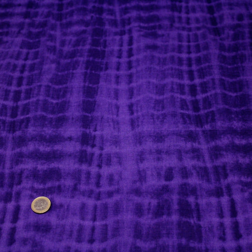 Tissu de coton tie & dye violet - tissuspipi.com
