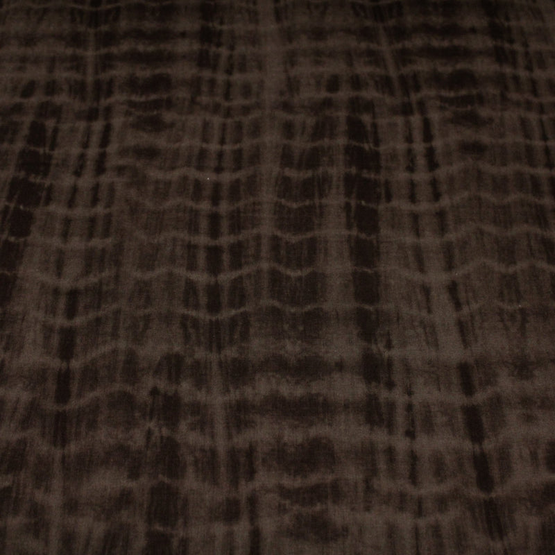 Tissu de coton tie & dye marron chocolat - tissuspipi.com