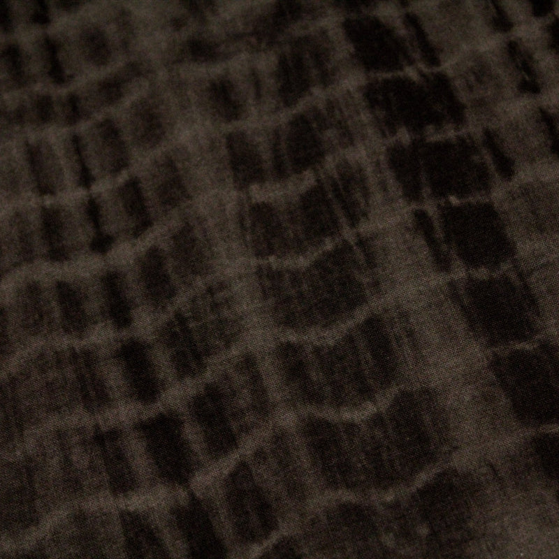 Tissu de coton tie & dye marron chocolat - tissuspipi.com