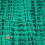 Tissu cotonnade motif TIE & DYE, faux-uni vert émeraude - tissuspipi.com