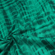 Tissu cotonnade motif TIE & DYE, faux-uni vert émeraude - tissuspipi.com