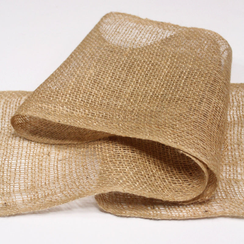 Rouleau de 50m de ruban de toile de jute 20cm de large, parfait pour la décoration de mariage, chemins de table et jolis noeuds ! - tissuspipi.com