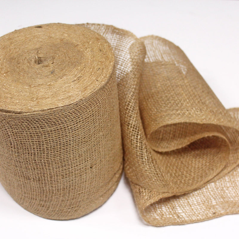 Rouleau de 50m de ruban de toile de jute 20cm de large, parfait pour la décoration de mariage, chemins de table et jolis noeuds ! - tissuspipi.com