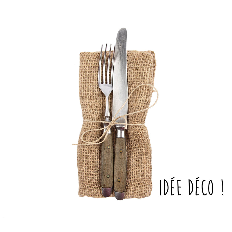 Rouleau de 50m de ruban de toile de jute 20cm de large, parfait pour la décoration de mariage, chemins de table et jolis noeuds ! - tissuspipi.com