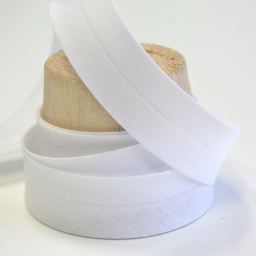 Biais de coton uni blanc - tissuspipi.com
