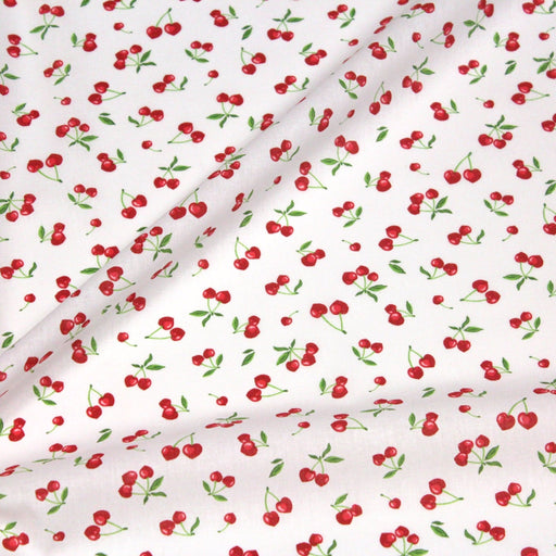 Tissu cotonnade LES PETITES CERISES - OEKO - TEX - tissuspipi.com
