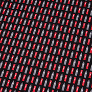 Tissu popeline de coton LONDON aux boîtes aux lettres mailbox rouges & Big Ben, fond noir - tissuspipi.com