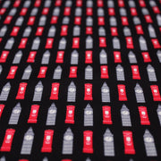 Tissu popeline de coton LONDON aux boîtes aux lettres mailbox rouges & Big Ben, fond noir - tissuspipi.com