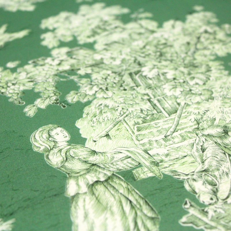 Tissu Toile de Jouy traditionnelle, nombreux fonds très colorés au choix, grande largeur 280cm - OEKO - TEX STANDARD 100 - tissuspipi.com