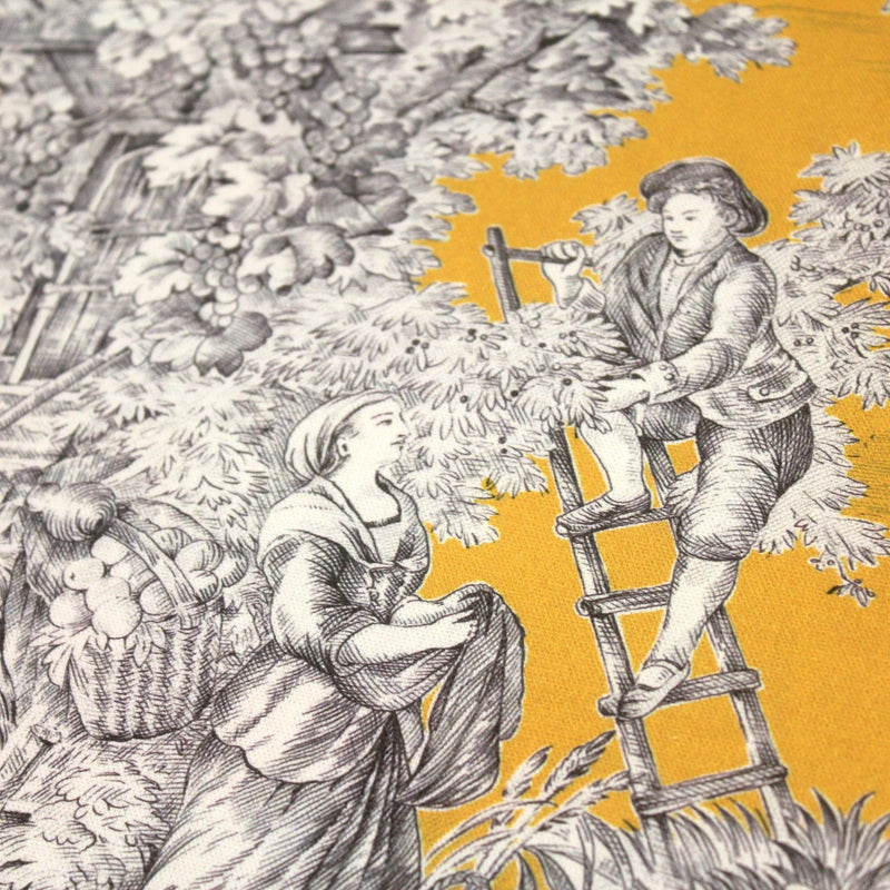 Tissu Toile de Jouy traditionnelle, nombreux fonds très colorés au choix, grande largeur 280cm - OEKO - TEX STANDARD 100 - tissuspipi.com