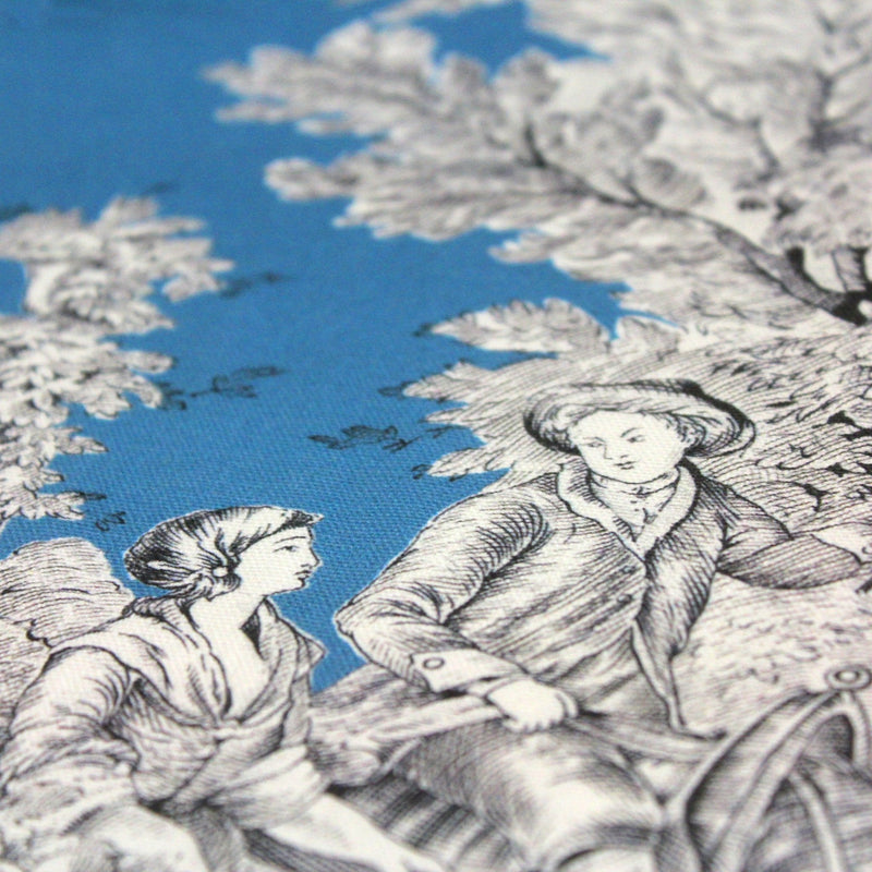 Tissu Toile de Jouy traditionnelle, nombreux fonds très colorés au choix, grande largeur 280cm - OEKO - TEX STANDARD 100 - tissuspipi.com