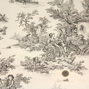 Tissu coton épais demi - natté TOILE DE JOUY, grande largeur 280cm : bleu, vert, rouge, noir - OEKO - TEX - tissuspipi.com