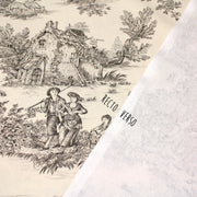 Tissu coton épais demi - natté TOILE DE JOUY, grande largeur 280cm : bleu, vert, rouge, noir - OEKO - TEX - tissuspipi.com