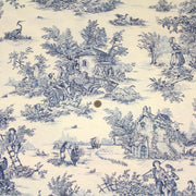 Tissu coton épais demi - natté TOILE DE JOUY, grande largeur 280cm : bleu, vert, rouge, noir - OEKO - TEX - tissuspipi.com