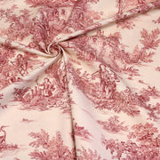 Tissu coton épais demi - natté TOILE DE JOUY, grande largeur 280cm : bleu, vert, rouge, noir - OEKO - TEX - tissuspipi.com