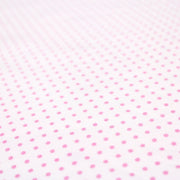 Tissu popeline de coton blanche à pois roses - COLLECTION POLKA DOT - tissuspipi.com