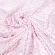 Tissu popeline de coton blanche à pois roses - COLLECTION POLKA DOT - tissuspipi.com