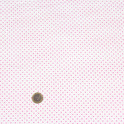 Tissu popeline de coton blanche à pois roses - COLLECTION POLKA DOT - tissuspipi.com