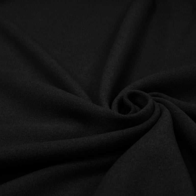 Tissu Drap de laine noir, fabrication italienne - tissuspipi.com