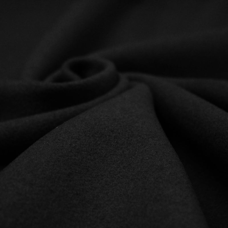 Tissu Drap de laine noir, fabrication italienne - tissuspipi.com