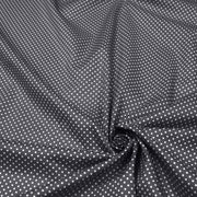 Tissu popeline de coton gris souris à pois blancs - COLLECTION POLKA DOT - Oeko - Tex - tissuspipi.com