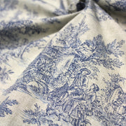 Tissu coton Toile de Jouy traditionnelle 160cm de large : bleu, rouge, vert, gris - OEKO - TEX - tissuspipi.com