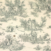 Tissu coton épais demi - natté TOILE DE JOUY, grande largeur 280cm : bleu, vert, rouge, noir - OEKO - TEX - tissuspipi.com
