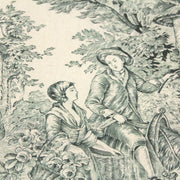 Tissu coton épais demi - natté TOILE DE JOUY, grande largeur 280cm : bleu, vert, rouge, noir - OEKO - TEX - tissuspipi.com