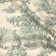 Tissu coton épais demi - natté TOILE DE JOUY, grande largeur 280cm : bleu, vert, rouge, noir - OEKO - TEX - tissuspipi.com