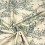 Tissu coton épais demi - natté TOILE DE JOUY, grande largeur 280cm : bleu, vert, rouge, noir - OEKO - TEX - tissuspipi.com