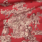 Tissu Toile de Jouy traditionnelle, nombreux fonds très colorés au choix, grande largeur 280cm - OEKO - TEX STANDARD 100 - tissuspipi.com