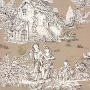 Tissu Toile de Jouy traditionnelle, nombreux fonds très colorés au choix, grande largeur 280cm - OEKO - TEX STANDARD 100 - tissuspipi.com