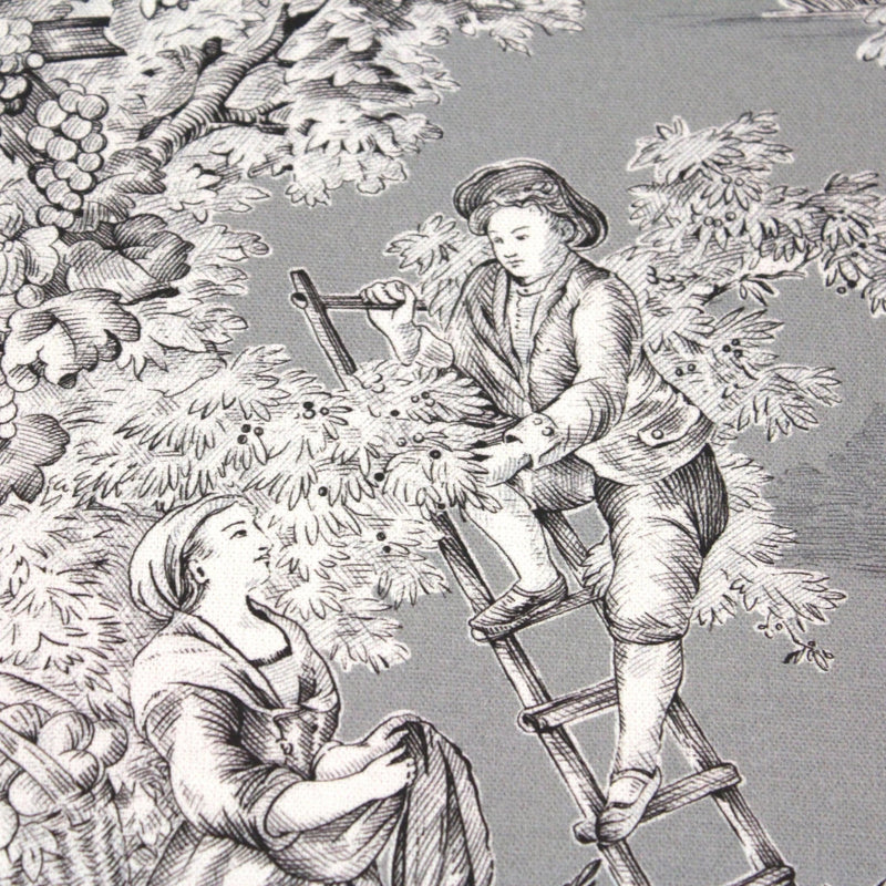 Tissu Toile de Jouy traditionnelle, nombreux fonds très colorés au choix, grande largeur 280cm - OEKO - TEX STANDARD 100 - tissuspipi.com