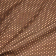 Tissu popeline de coton marron clair aux pois crème - COLLECTION POLKA DOT - tissuspipi.com