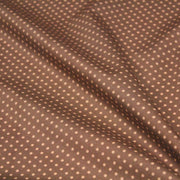 Tissu popeline de coton marron clair aux pois crème - COLLECTION POLKA DOT - tissuspipi.com