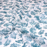 Tissu cotonnade Toile de Jouy OBER blanc : nombreuses couleurs - OEKO - TEX - tissuspipi.com