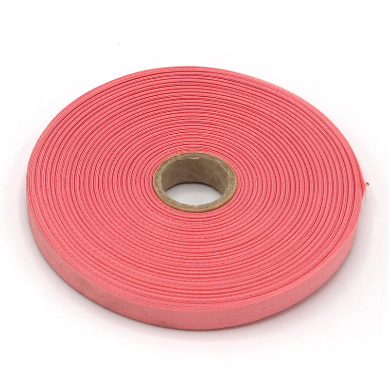 Ruban de sergé rose 10mm - Galette de 50 mètres - Fabrication française - tissuspipi.com