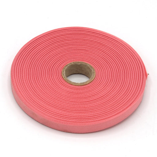 Ruban de sergé rose 10mm - Galette de 50 mètres - Fabrication française - tissuspipi.com