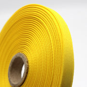 Ruban de sergé jaune 10mm - Galette de 50 mètres - Fabrication française - tissuspipi.com