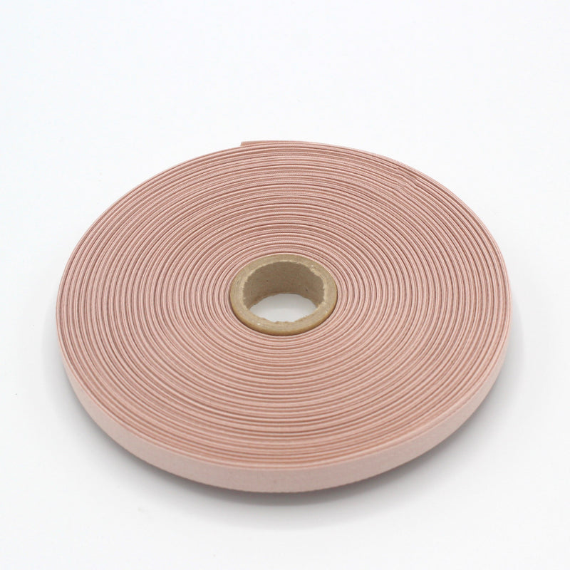 Ruban de sergé vieux rose 10mm - Galette de 50 mètres - Fabrication française - tissuspipi.com