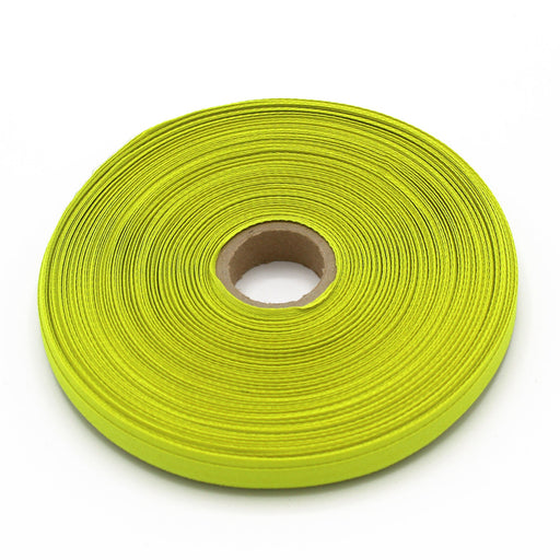 Ruban de sergé vert pomme 10mm - Galette de 50 mètres - Fabrication française - tissuspipi.com