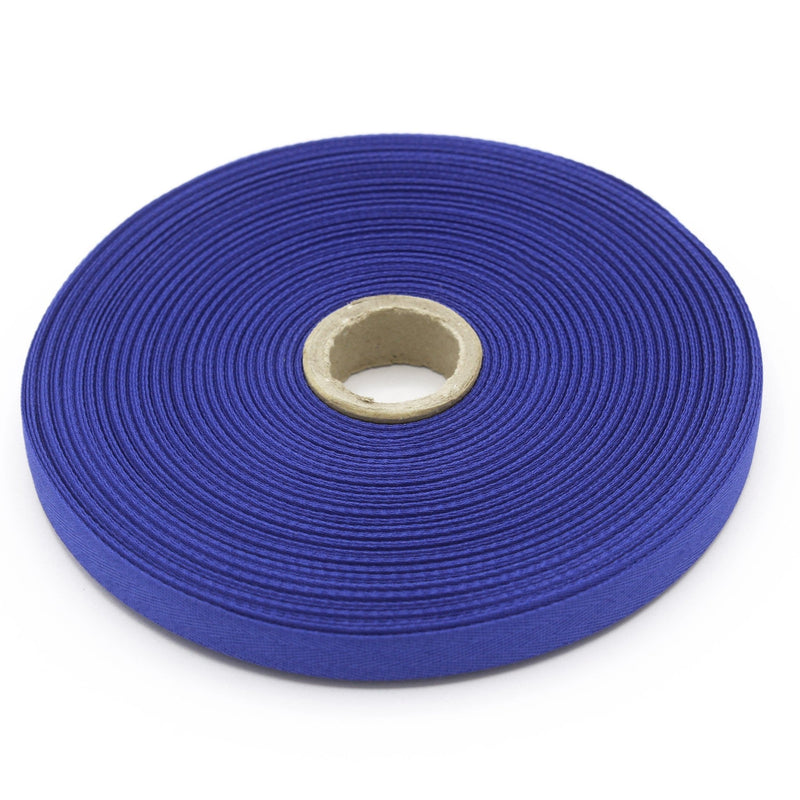 Ruban de sergé bleu roi 10mm - Galette de 50 mètres - Fabrication française - tissuspipi.com