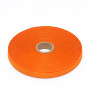 Ruban de sergé orange vif 10mm - Galette de 50 mètres - Fabrication française - tissuspipi.com