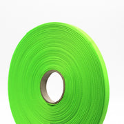 Ruban de sergé vert fluo 10mm - Galette de 50 mètres - Fabrication française - tissuspipi.com