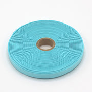 Ruban de sergé bleu lagon 10mm - Galette de 50 mètres - Fabrication française - tissuspipi.com